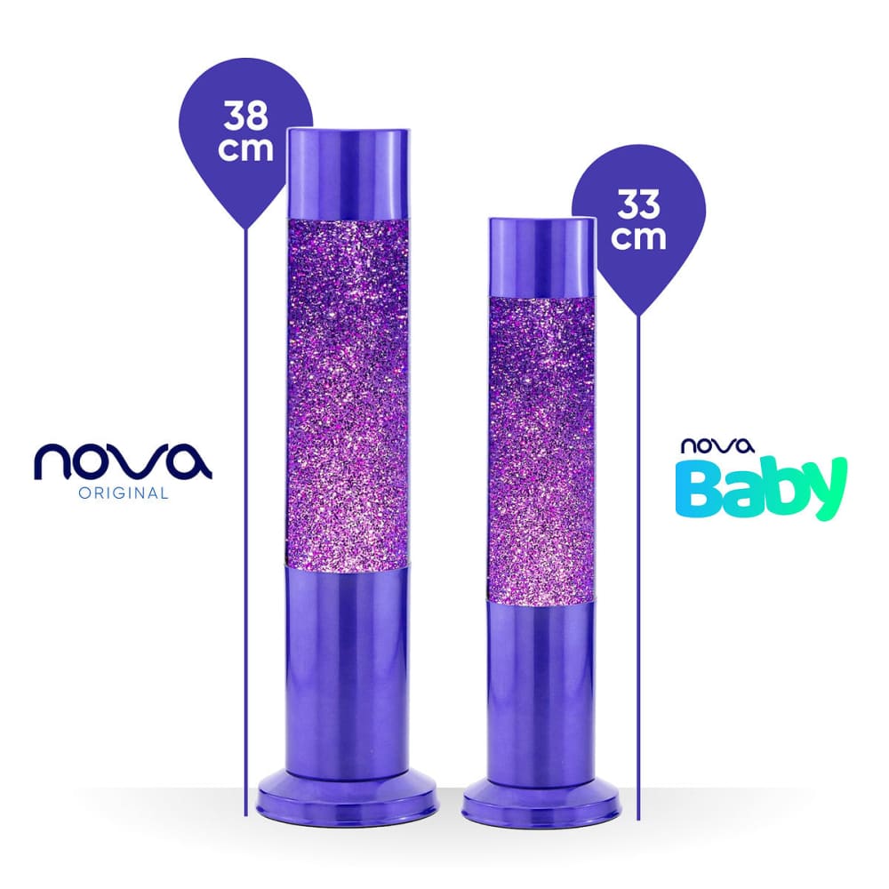 Nova Baby Glitter Lamp Purple