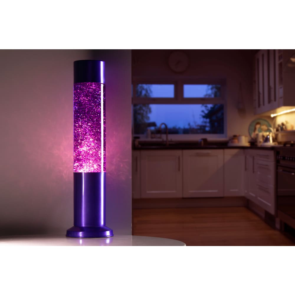 Nova Colour Glitter Lamp Purple
