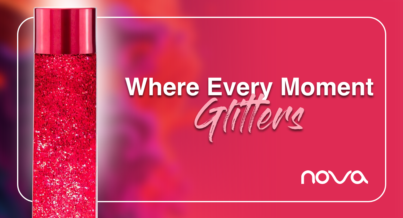 Nova Colour Glitter Lamp