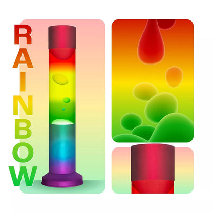 Nova Rainbow Lava Lamp Rainbow with White Wax 38cm