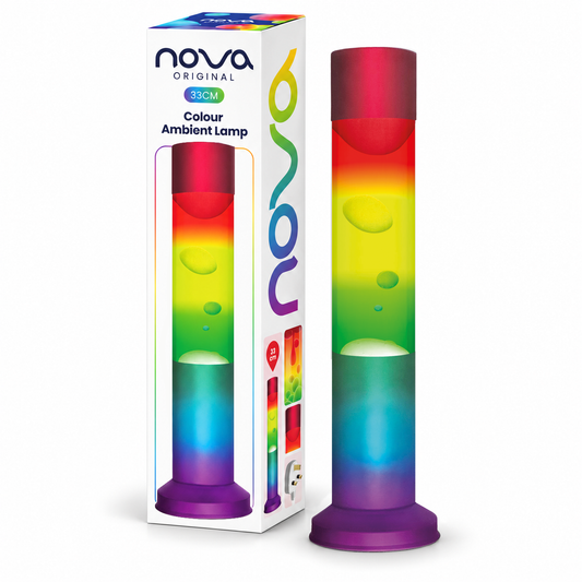 Nova Rainbow Lava Lamp Rainbow with White Wax 33cm