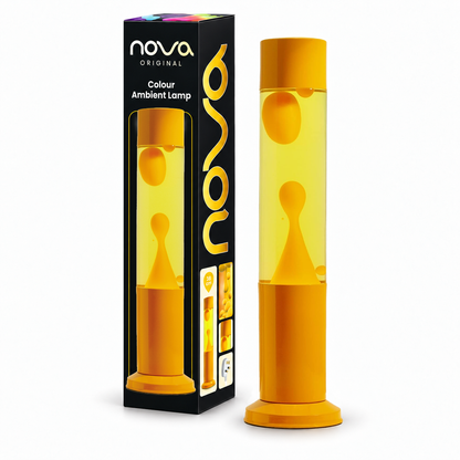 Nova Yellow Lava Lamp Yellow with Orange Wax 38cm