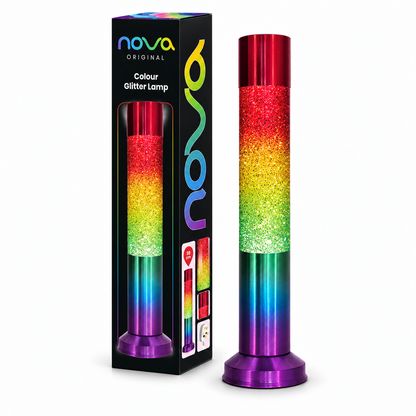 Nova Rainbow Glitter Lamp 38cm