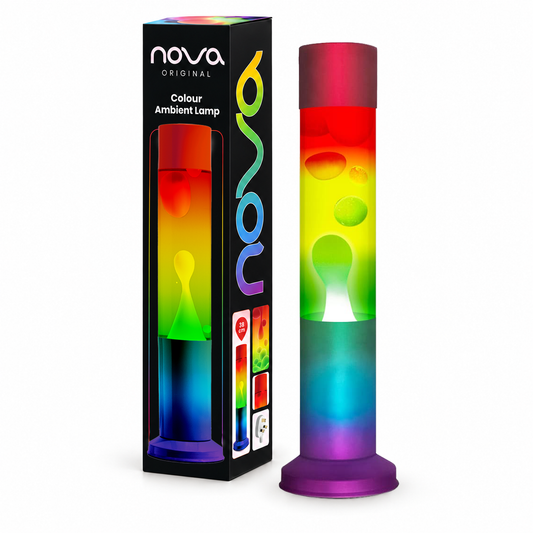 Nova Rainbow Lava Lamp Rainbow with White Wax 38cm