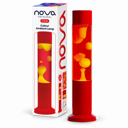 Nova Red  Lava Lamp Red with Yellow Wax 33cm