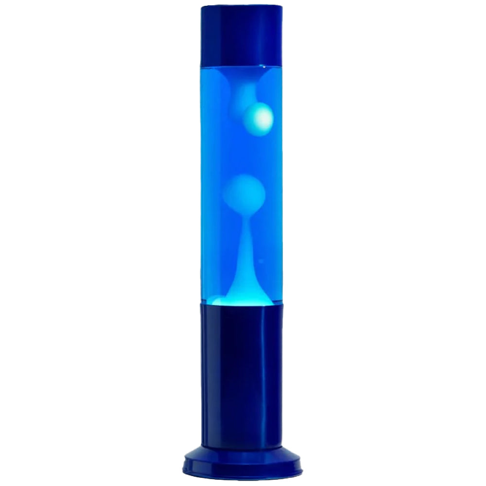 Nova Blue Lava Lamp Blue with White Wax 33cm